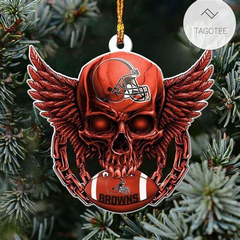 Nfl Cleveland Browns Xmas Ornament Skull Unique Christmas Ornaments
