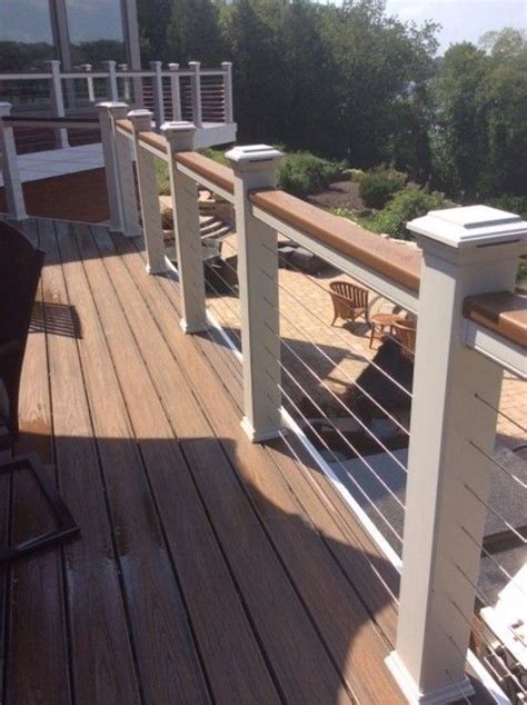 Even though initialily popularized by the cdcs, this works just as well. Lighted deck rail posts and cable inserts provide a ...