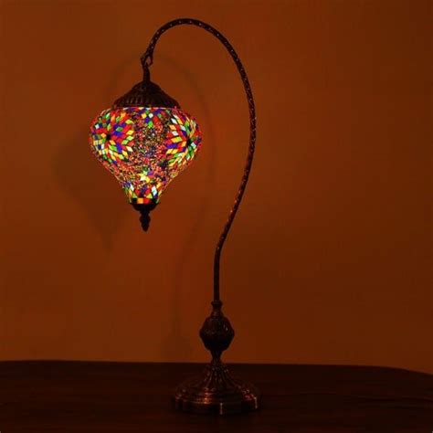 Turkish Mosaic Bell Shaped Ultra Large Globe Table Lamp Jarri Lights