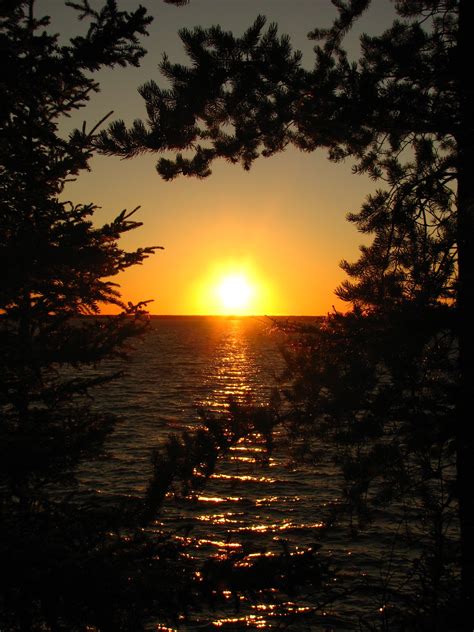 Sunset Clear Lake Riding Mountain National Park Manitoba Canada
