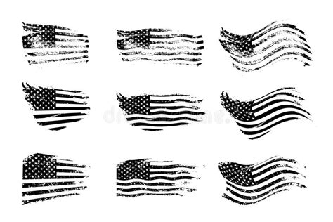 Vector Grunge American Flag Stock Illustrations 12225 Vector Grunge