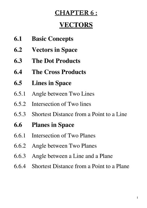 Chap 6 Vectors Lecture Notes 6 Chapter 6 Vectors 6 Basic