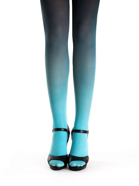 Turquoise Black Ombre Tights From Virivees Ombre Tights Collection These Are Superb Quality
