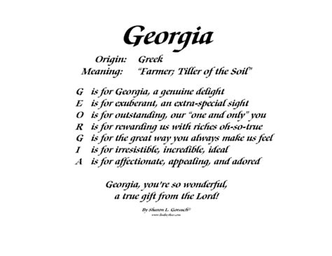 Meaning Of Georgia Lindseyboo