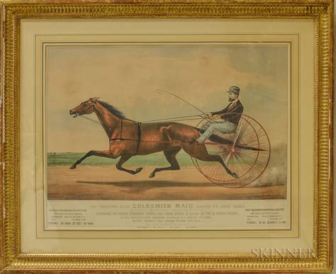 Sold At Auction Two Framed Currier And Ives Lithographs Of Horse Racing