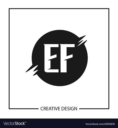 Initial Letter Ef Logo Template Design Royalty Free Vector