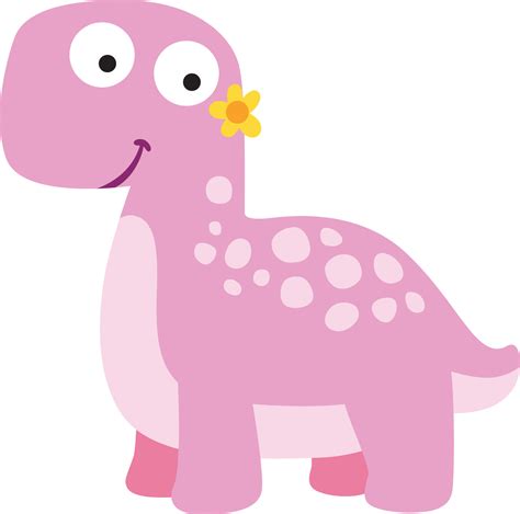 Cute Dino Pink Kids Dinosaurs Character Character Design Vector 7934138