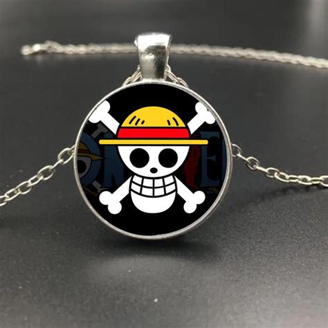 Drop Shipping New Anime One Piece Monkey D Luffy Skull Pendant Necklace