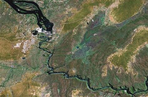 Satellite Photo Of Victoria Falls Town And Falls Flickr