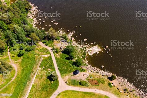 Aerial Summer View Of Katariina Seaside Park Kotka Finland Stock Photo