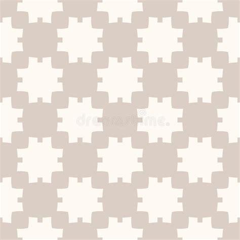 Subtle Vector Abstract Beige Geometric Seamless Pattern With Square