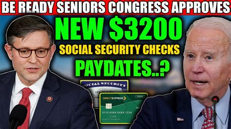 Be Ready Seniors Congress Approves New 3200 Checks For Social