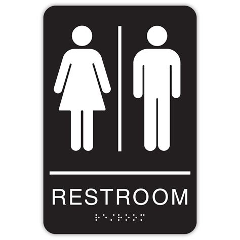 Unisex Restroom Signs Rounded Corners Identity Group