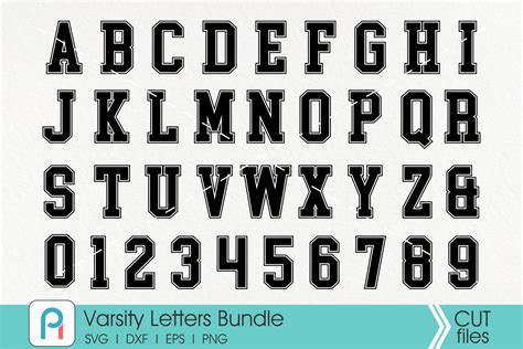 Varsity Font Svg Varsity Letter Svg Varsity Alphabet Svgsports Font