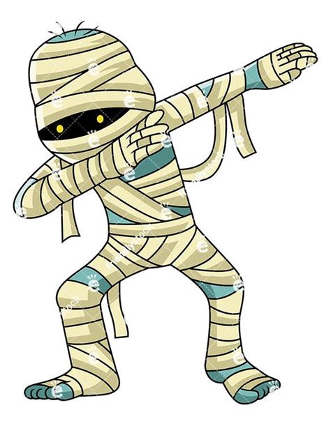 Dabbing Egyptian Mummy Cartoon Clipart Vector Friendlystock Cartoon