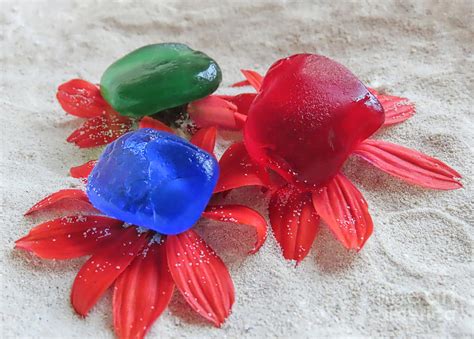 Green Blue And Red Sea Glass Photograph By Janice Drew Pixels