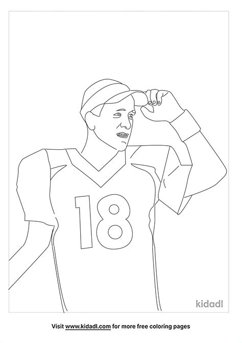 Free Peyton Manning Coloring Page Coloring Page Printables Kidadl