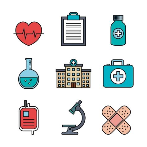 Premium Vector Medical Equipment Supplies Healthcare Icons Set