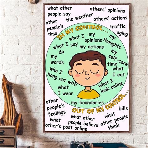Things I Can Control Poster Mental Health Therapy Counseling Etsy