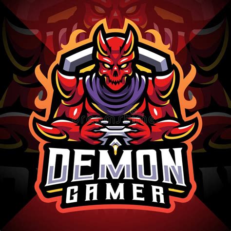 Demon Gamer Esport Mascot Logo Stock Vector Illustration Of King