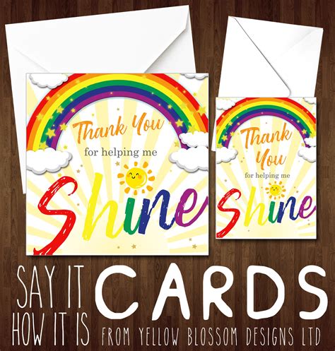 Thank You For Helping Me Shine Teacher Thank You Card