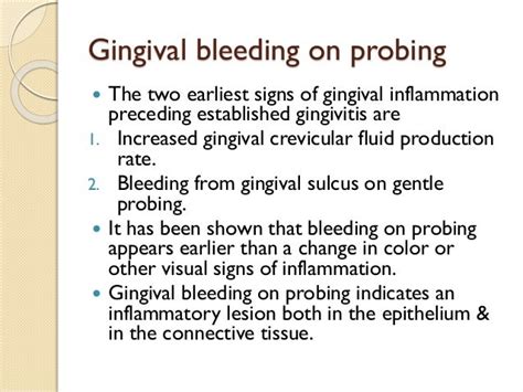 Bleeding On Probing Periodontics