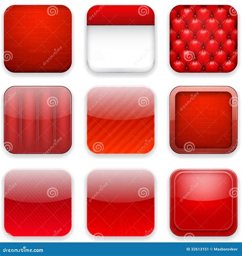Red App Icons Stock Vector Illustration Of Call Luxury 32613151