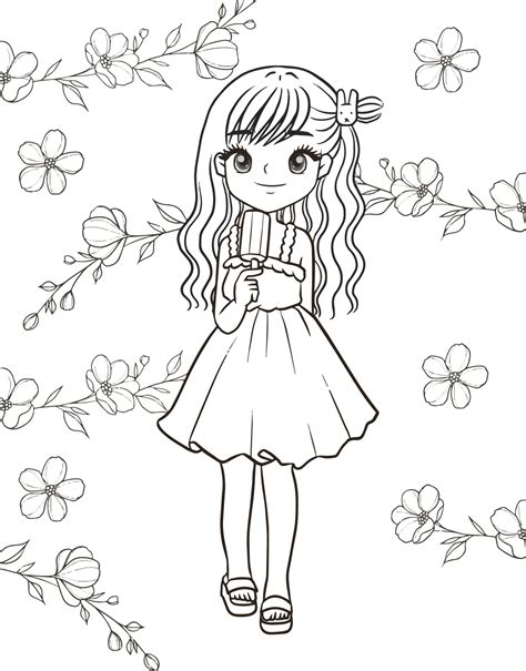 Girl Cartoon Coloring Pages