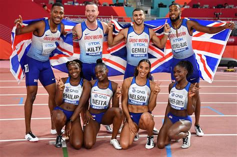 World Athletics Championships Great Britain Sprint Relay Teams Take Silver As Usa And Jamaica