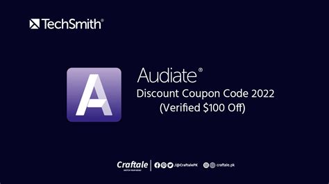 Techsmith Audiate Discount Coupon Code 2022 Craftale
