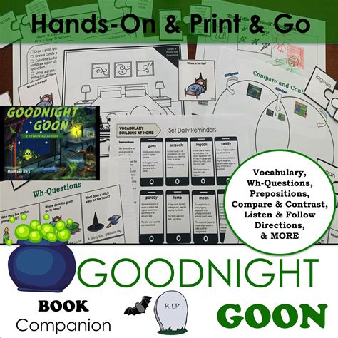 Goodnight Goon Book Companion Scanlon Speech Therapy