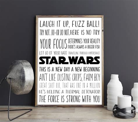 Star Wars Quote Poster Digital Download Etsy
