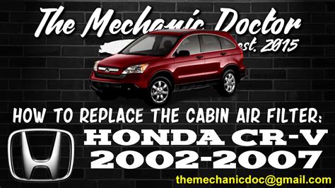 Genuine honda engine air filter. How to replace the cabin air filter : Honda CR-V 2002 ...