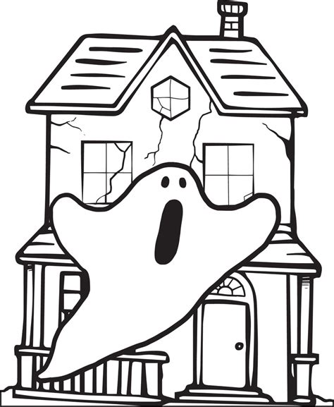 Free Printable Halloween Haunted House Coloring Page For Kids 1 Supplyme