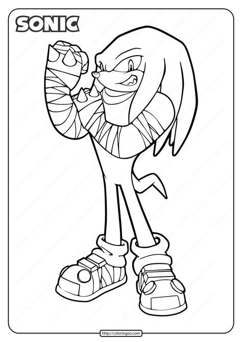 Sonic Vs Knuckles Coloring Pages Coloring Pages