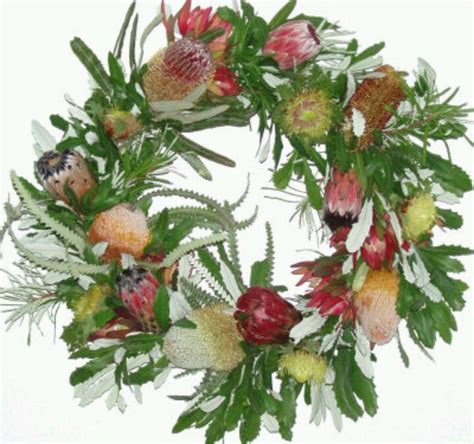 Banksia And Protea Wreath 꽃다발 꽃