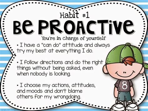 The Leader In Me Posters Habit 1 Be Proactive Free Set Download