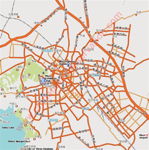 City Map Of Wuxi Street Map Wuxi Guide Wuxi Roads Map