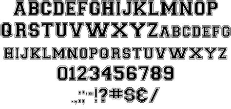 11 High School Sports Block Font Images Nfl Football Jersey Numbers