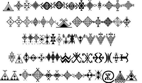 Amazigh Berber Pattern Sacred Symbols Ancient Symbols Berber Tattoo
