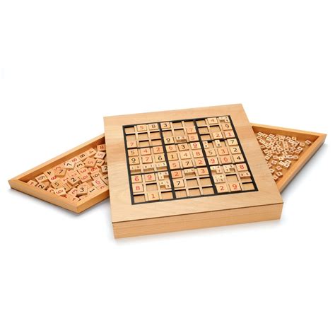 We Games Wooden Sudoku Puzzle Board Game With Number And Thinking Tiles