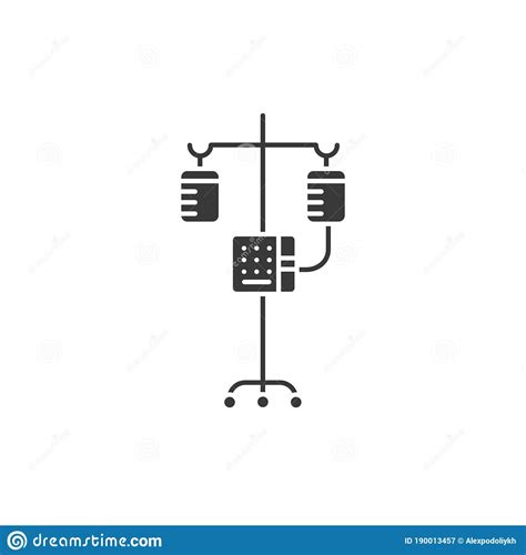 Medical Dropper In Hospital Black Glyph Icon Intravenous Therapy And