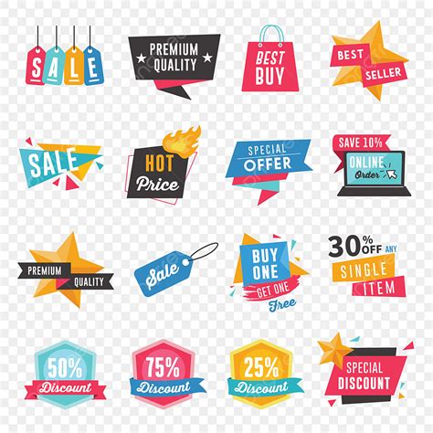 Label Badge Promotion Vector Png Images Collection Of Sale Banners
