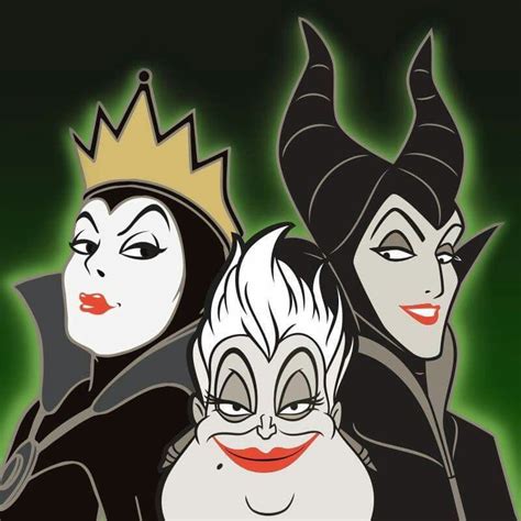 Queen Grimhilde Ursula And Maleficent Evil Disney Disney Villains