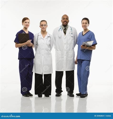 Healthcare Workers Portrait Stock Photo Image Of American Serious