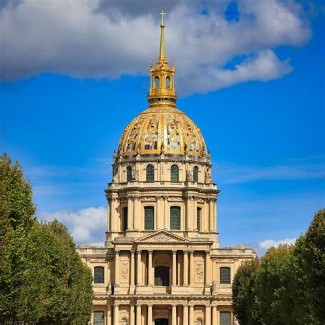 Beautiful Architecture Of The Les Invalides Building With A Golden Dome