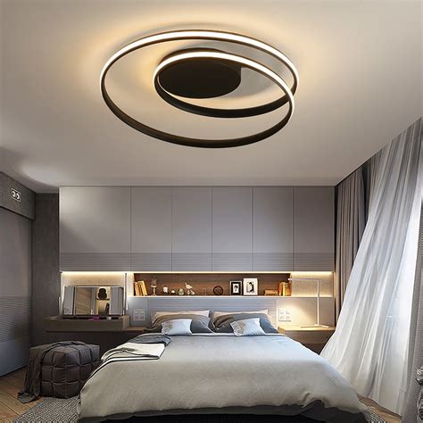 Minimalism Modern Led Ceiling Lights Blackwhite Aluminum Ceiling Lamp