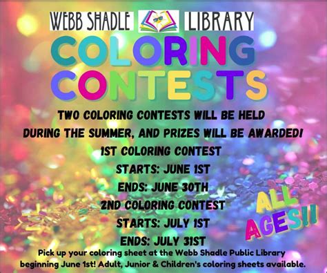 Webb Shadle Coloring Contest Knia Krls Radio The One To Count On