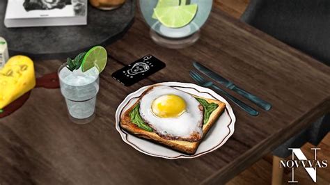 Sims 4 Cc Custom Content Clutter Decor Food Egg Avocado Toast