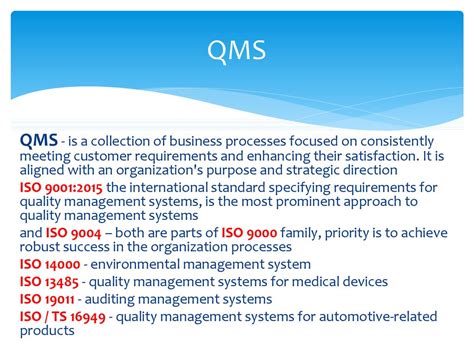 Qms Elements Basic Steps Of Qms Quality Engineering 3 Online